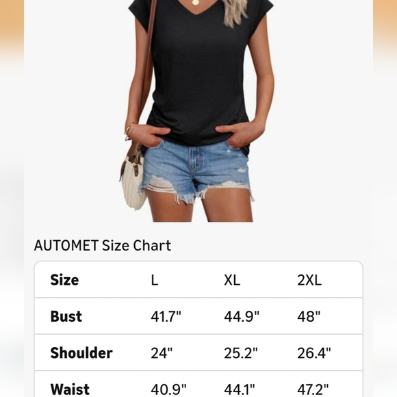 Everyday V-Neck Short Sleeve Tee - Black - Picture 9 of 9